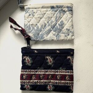 Vintage Vera Bradley quilted zip pouches